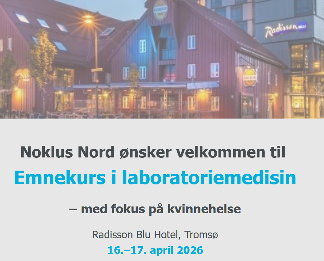 Noklus kurs - Emnekurs i Laboratoriemedisin med hovedvekt på kvinnehelse.